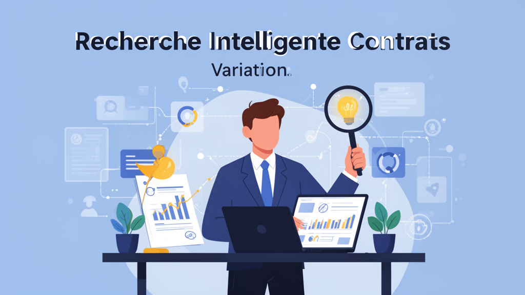 Illustration sur recherche intelligente contrats